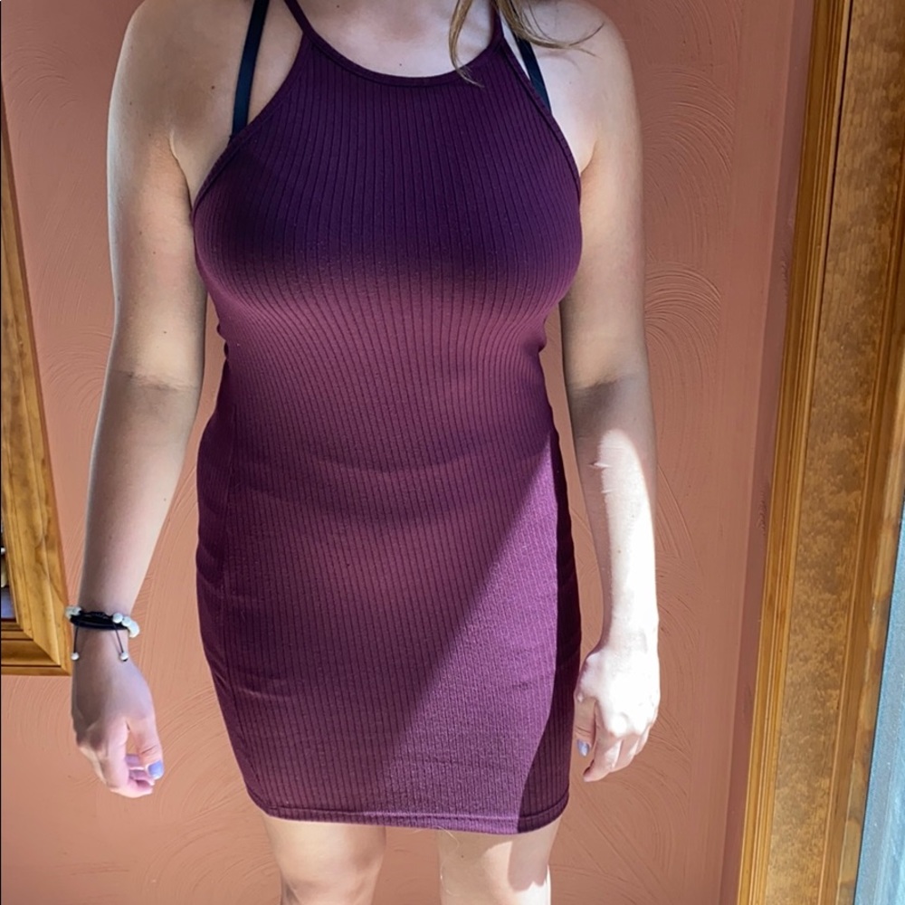 Maroon Haulter Dress
